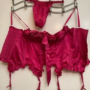 Victoria Secret vintage bustier and g-string set